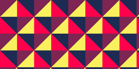 Fototapeta premium Abstract square pink and red cubic square shape backdrop texture. cube geometric wall and floor vector diamond hexagon triangle wallpaper background. 