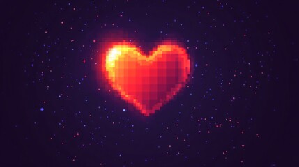 Horizontal Red Pixel Health Bar with Decreasing Indicator