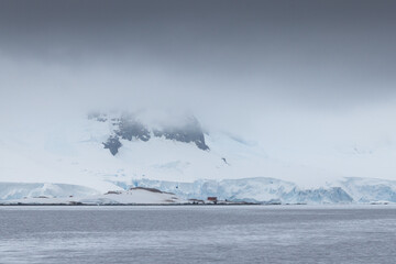 Snow covered mountains of Antarctica