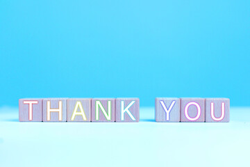 Businessman using laptop and showing thank you message. Concept of congratulation, appreciation, presentation from digital technology. Thank you in business and gratitude.