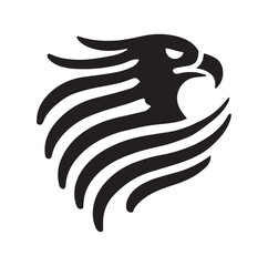 eagle logo silhouette vector illustration 