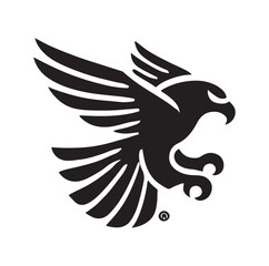 eagle logo silhouette vector illustration 