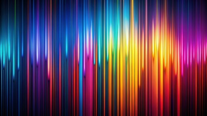 Vibrant Vertical Lines Abstract Digital Art - Dark Background Stock Photo