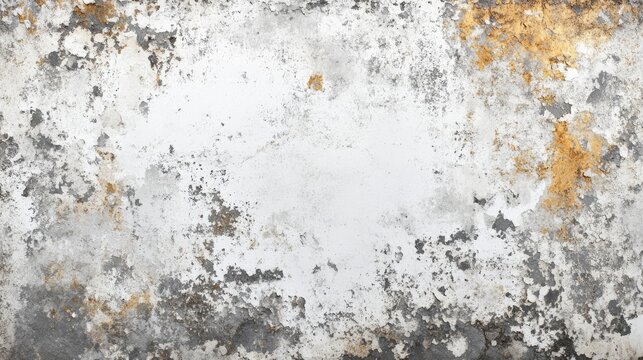 Distressed painted antique wall in white, grey, cream, ivory and gold texture. Beautiful distressed luxury vintage aged metal surface. Ancient, decayed, vintage texture background.