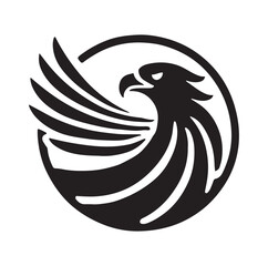 eagle logo silhouette vector illustration 