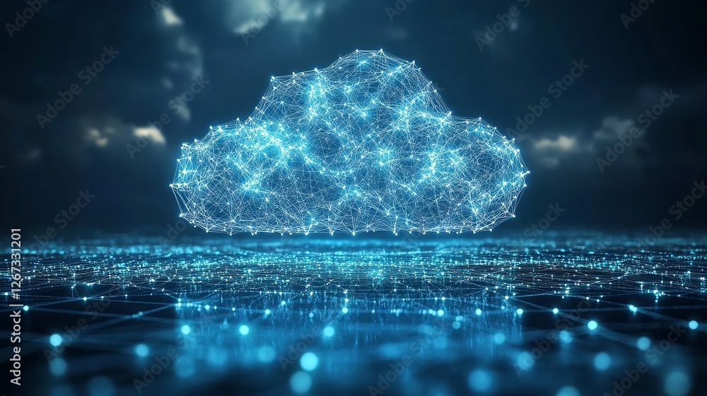 Poster background network technology abstract datum connection mesh tech blue design computer wallpaper cyb