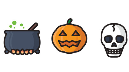 Halloween party season vector icon illustration