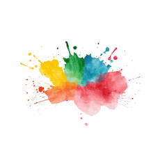 Obraz premium Vibrant Splash of Colorful Paint Blots and Splatter for Artistic Backgrounds and Creative Designs in Yellow, Blue, Green, Red, and Pink Tones
