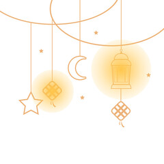 Golden Islamic Lantern Decoration