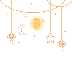 Golden Islamic Lantern Decoration