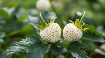 フレッシュな白いちご