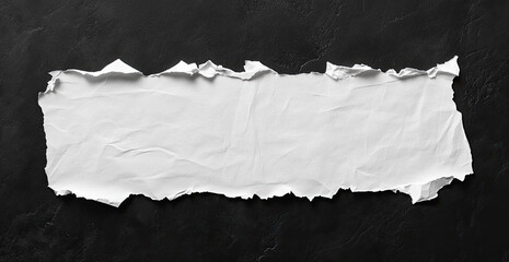 Ripped white paper on dark stone background (1)