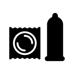 condom package icon color editable on white background