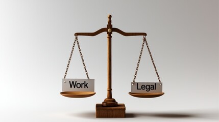 Balance Scale Representing Work and Legal Concepts in Business
