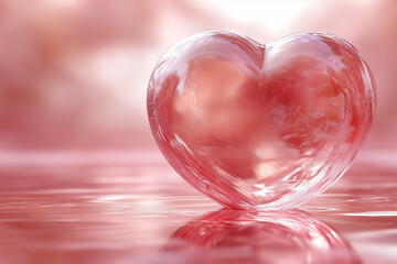 Fototapeta premium heart shaped glass