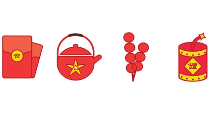 Chinese decorative elements vector illustration