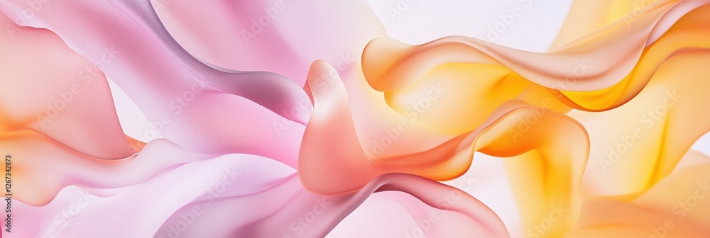 Aufkleber colorful abstract patterns swirling in soft pink, orange, and white hues create a vibrant visual exp