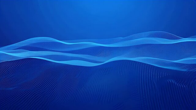 Animated 4K motion background featuring blue toned lines moving rhythmically screen seamless loop perfect tech ed digital presentations media projects
