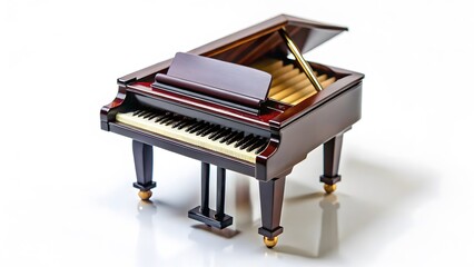 Fototapeta premium Grand Piano, Musical Instrument, Mahogany Finish