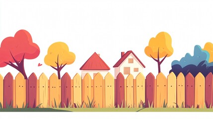 Fence Line Vector Image, Free Stock Photo and Illustration