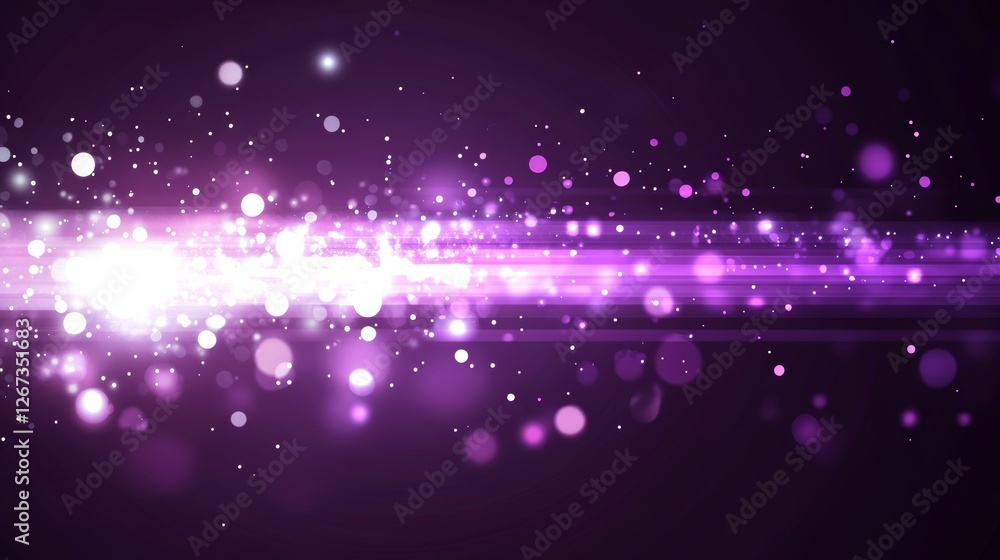 Poster purple light defocused blurred motion gradient abstract background with smooth horizontal flow of vi
