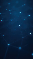 Fototapeta premium A digital illustration representing a network with numerous interconnected nodes against a dark background, suggesting cybersecurity or internet security themes.