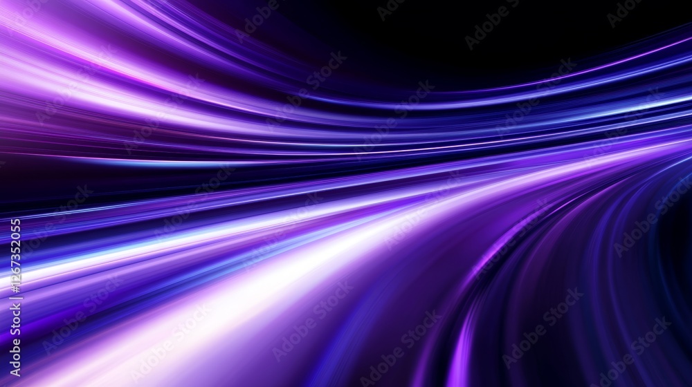 Poster purple light defocused blurred motion gradient abstract background with smooth horizontal flow of vi