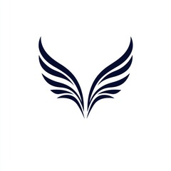 Abstract stylized wings graphic design