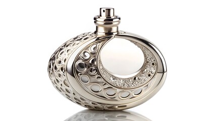 Silver Ornate Perfume Bottle