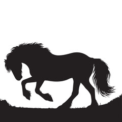 horse silhouette vector
