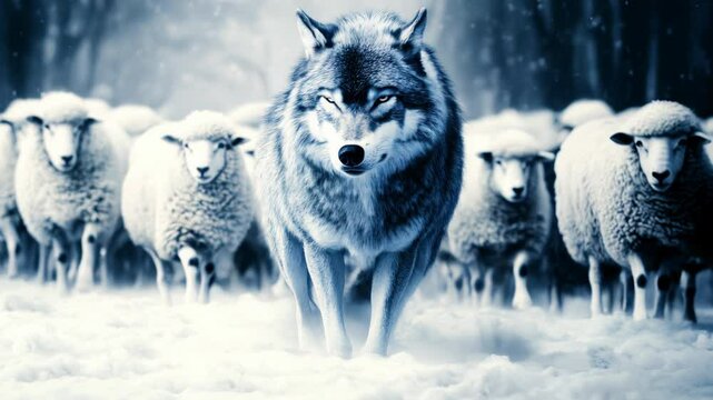 wolf in sheep's clothing hypocrisy concept