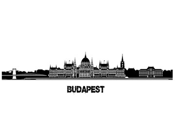 Budapest skyline, con tutti i palazzi