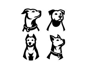 Obraz premium set of funny cartoon dogs