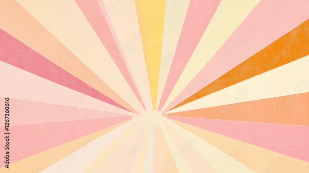 Poster Colorful abstract rays create a vibrant and warm atmosphere in a contemporary design style. Generative AI