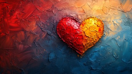 Impasto Heart: A Vivid Expression of Passion and Warmth