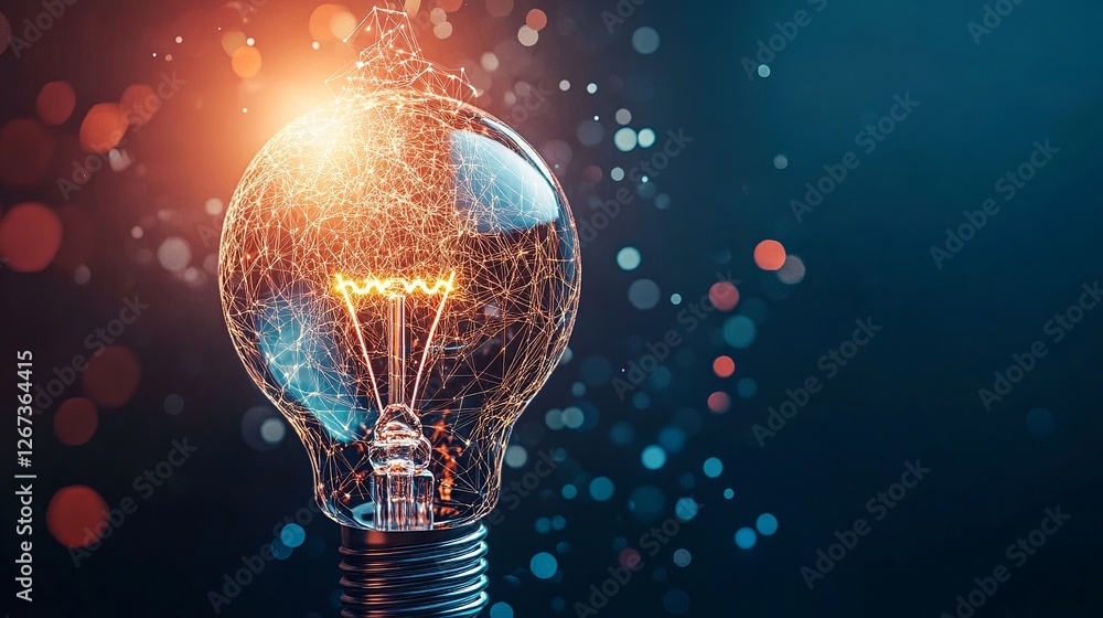 Aufkleber digital innovation: technological background for modern concepts