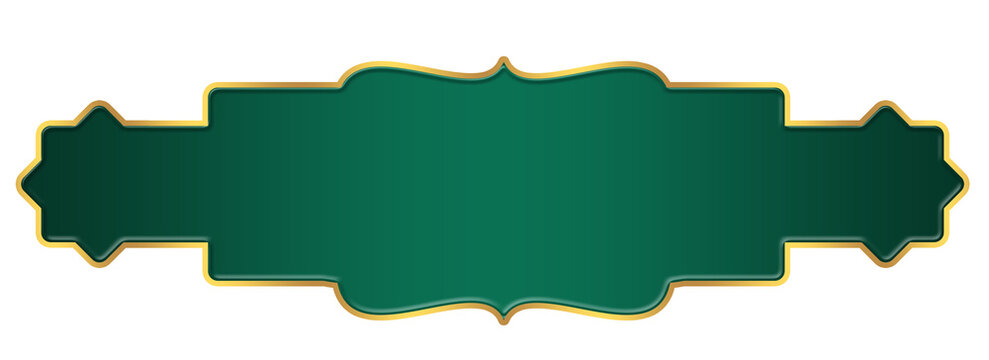 Green Luxury Label Banner title Frame Islamic Lower Third