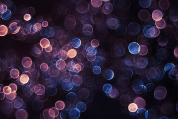 Kolorowy bokeh, okrągłe kółka, tekstura. © Elżbieta Kaps