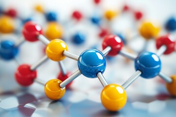 3D Science Background – Molecule and Atom Model Illustration
