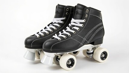 Black Leather Roller Skates