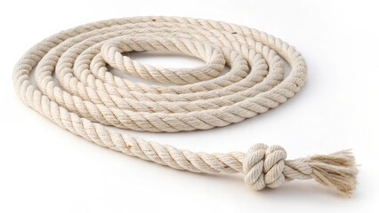 Obraz premium Coiled Rope with Knot