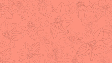 Flowers Vector Background in White Vector Background