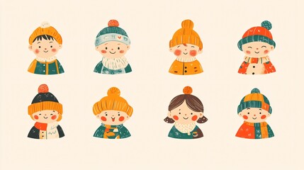 Diverse, Cheerful Baby Characters Avatar Icon Set