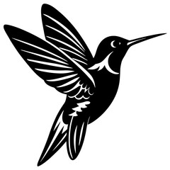 hummingbird silhouette vector