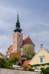 Typical small town Poysdorf - wine center, Lower Austria, Austria