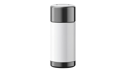 Sleek White and Silver Cosmetic Container Mockup