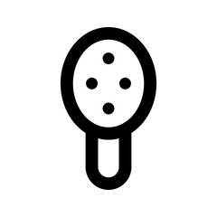 hair brush line icon