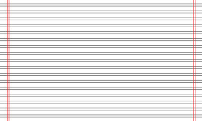 Obraz premium Grid paper. Abstract striped background with color horizontal lines. Geometric pattern for school, wallpaper, textures, notebook. Lined paper blank isolated on White&nbsp;background .