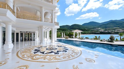 Obraz premium Sunny beach villa design