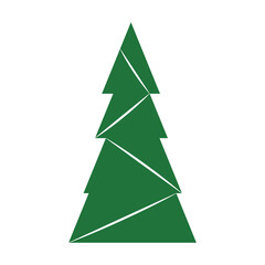 Fototapeta premium Christmas tree vector icon